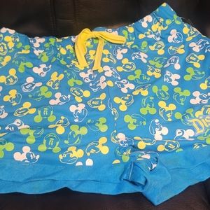 Disneyland Resort Shorts size large NWT blue with green yellow & white mickeys
